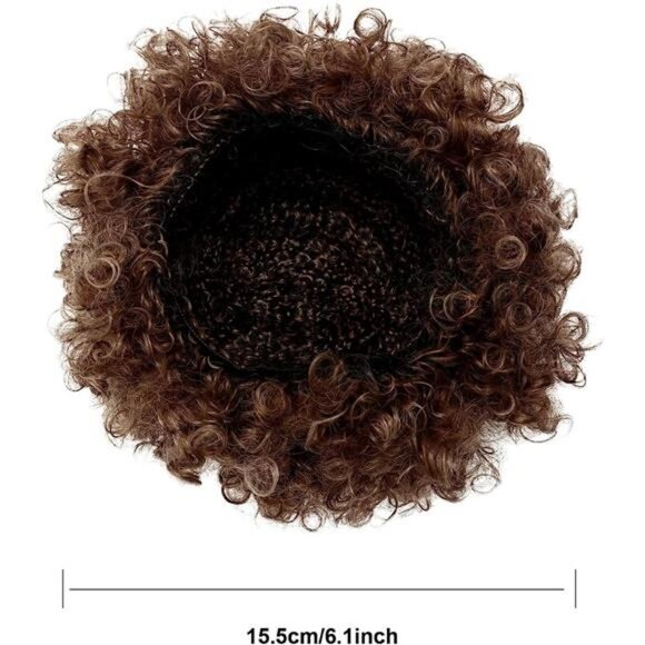 Hippie Costume Set Funky Afro Wig Sunglasses Necklace for 50/60/70s Theme Party - Picture 4 of 7